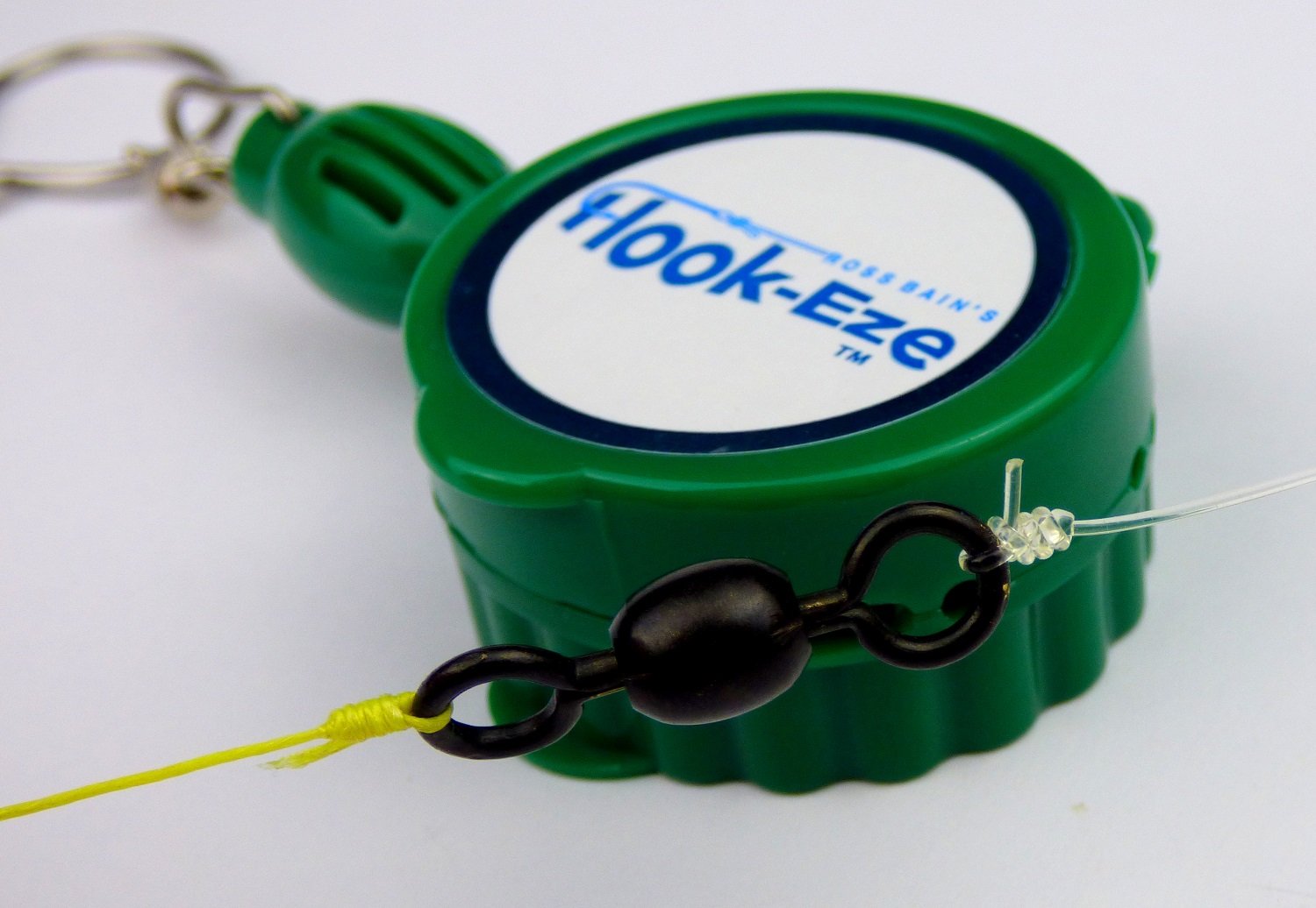 HOOKEZE Fishing Tool Hook Tying & Safety Device + Line Cutter Cover Hooks on 2 Poles