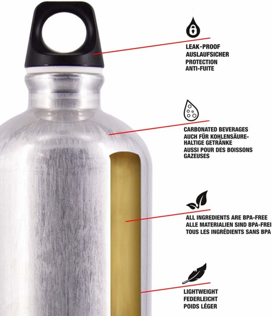 Sigg Traveller Water Bottle (1 L), Pollutant-Free and Leak-Proof Metal Bottle, Lightweight and Robust Aluminium Bottle with Screw Cap - Image 3