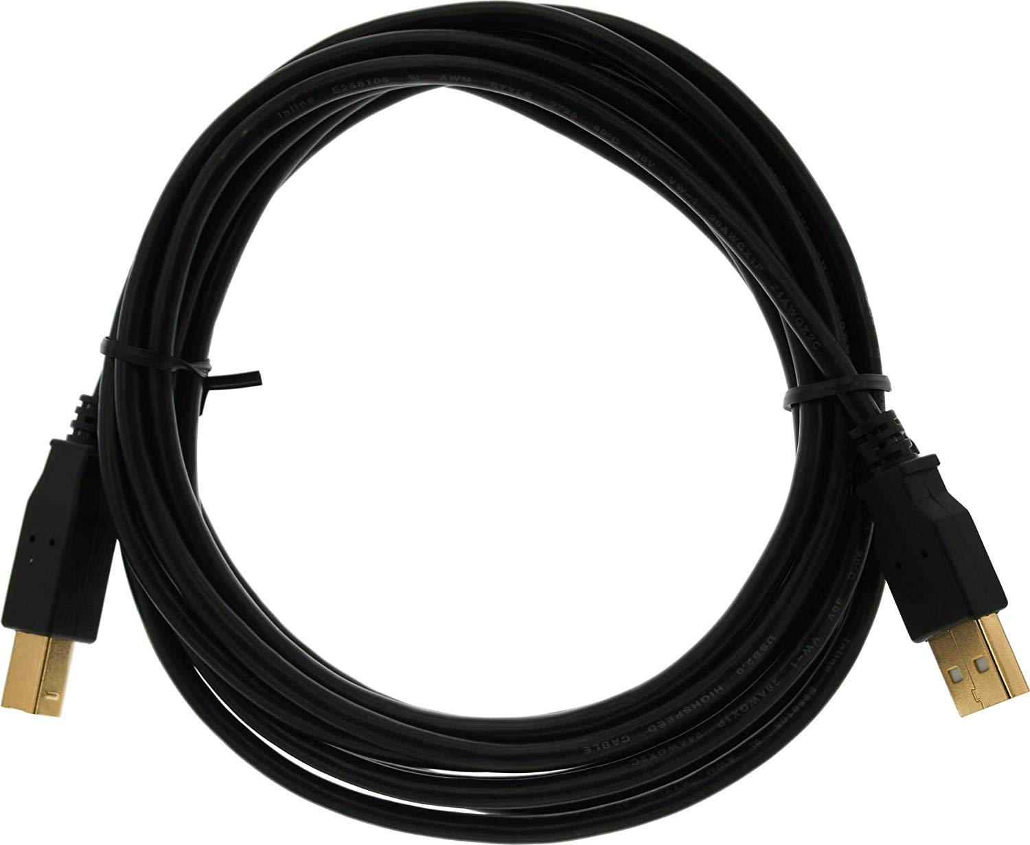 InLine 34550X USB Cable 0.5 m USB A USB B Black - USB Cables (0.5 m, USB A, USB B, Male Connector/Male Connector, 480 Mbps, Black) - Image 2
