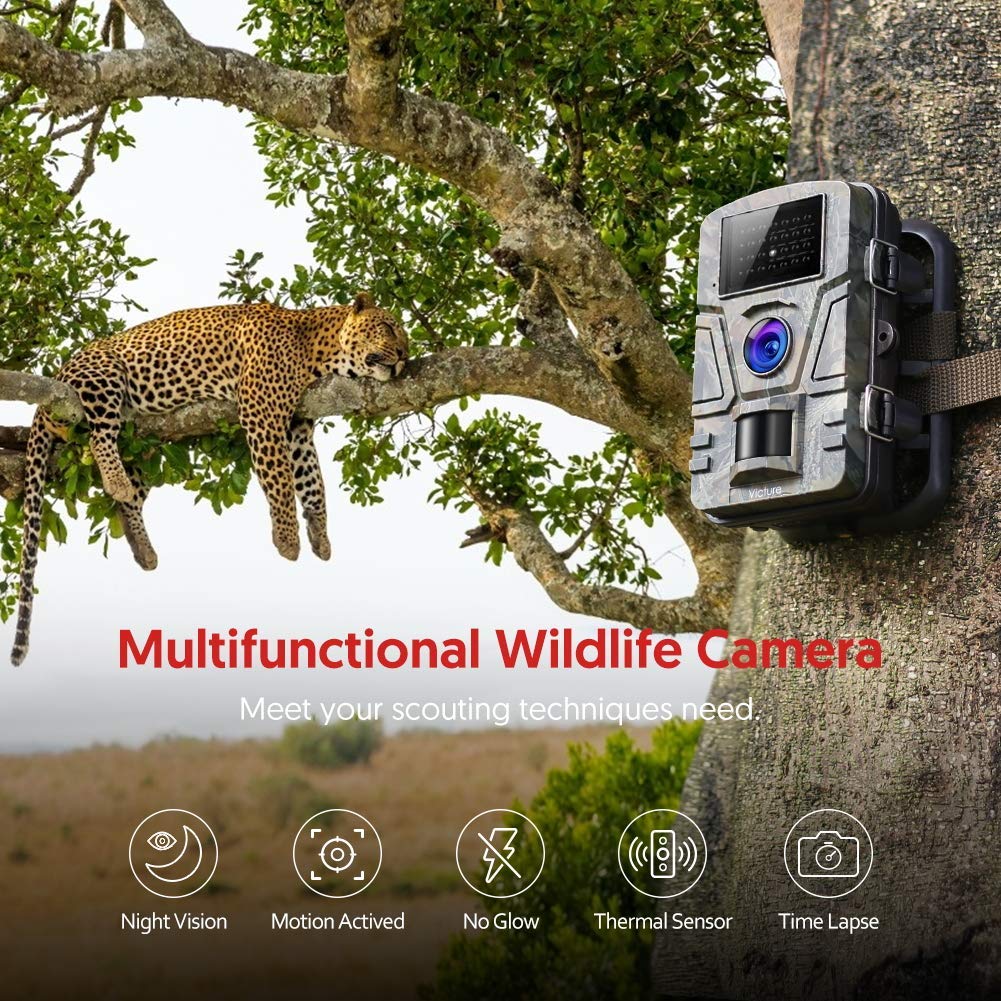Victure Wildlife Camera 16MP 1080P Trail Game Camera Motion Activated