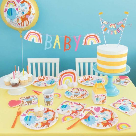 Unique Party 73428 - Zoo Baby Shower Bunting Cake Topper - Image 2