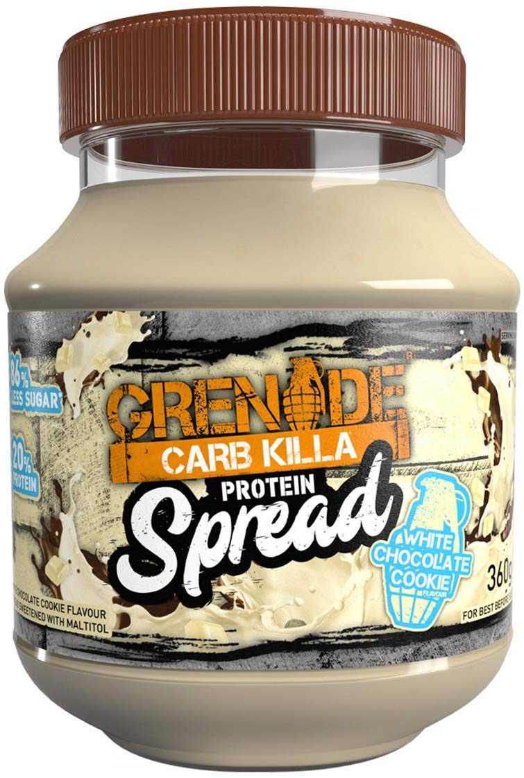 Grenade White Chocolate Cookie Protein Spread, 1 x 360 g Jar, Beige, 360 g (Pack of 1)