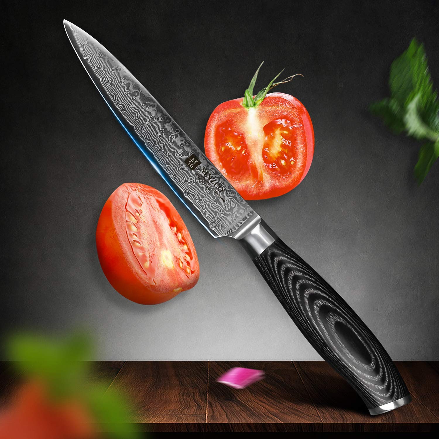 XINZUO 12.6cm Paring Knife, 67 Layers Damascus Steel Kitchen Cooking Knife - Image 4