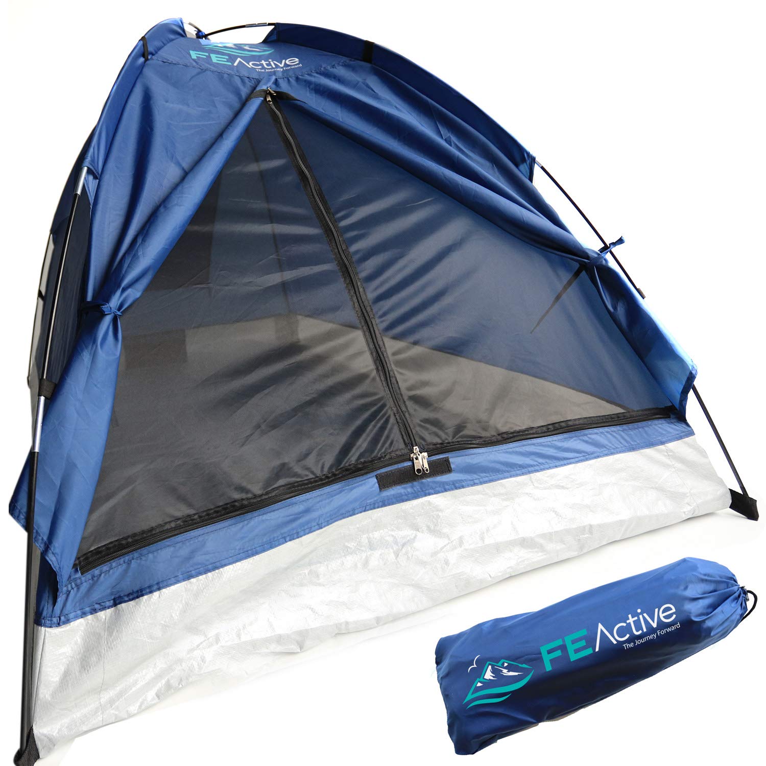 FE Active 2 Person Camping Tent, 2022 Upgraded Design Summer Pop Up Tent 1 to 2 Person Tent Lightweight, Compact - Image 3