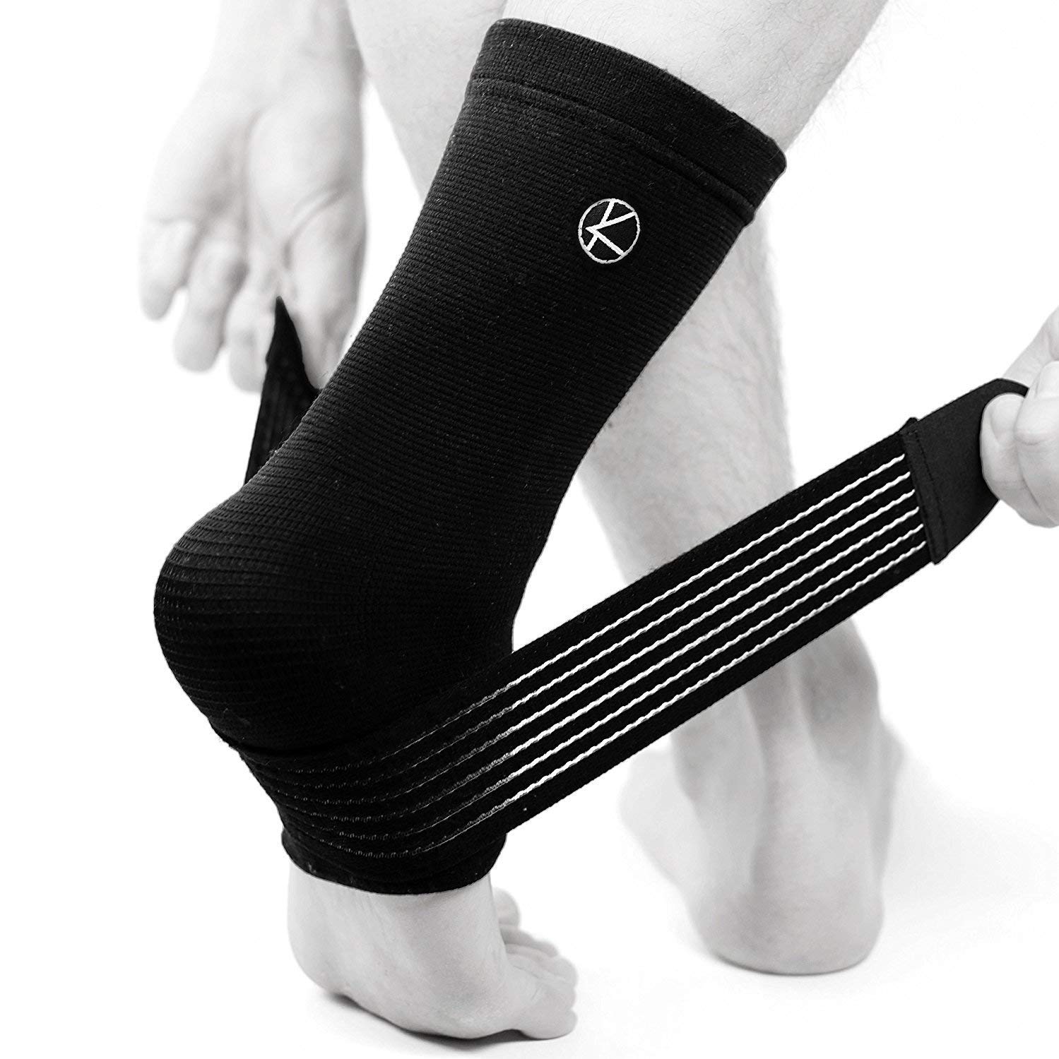 KARM Achilles Tendonitis Support, Achilles Tendon Support, Ankle Brace Sleeve for Women & Men, Ligament Damage