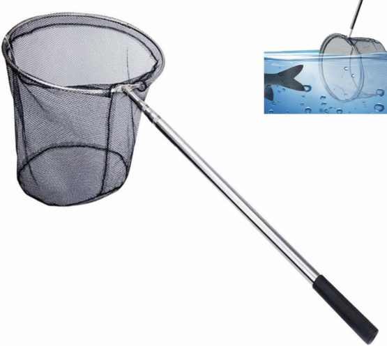 Fishing Landing Net, Xndryan 180CM Telescopic Fishing Net Pole for Carp Trout Fishing, Stainless Steel Folding Landing Nets, Long Handle Fishing Nets for Ponds