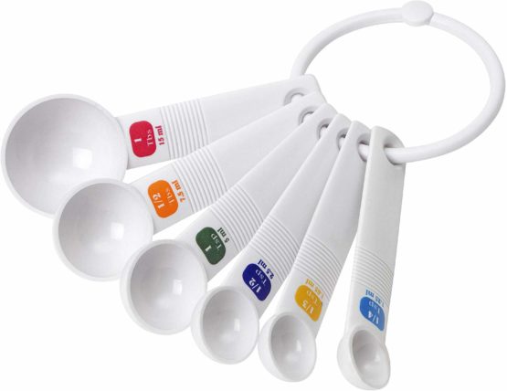 Dexam Dots Measuring Spoons Set, White