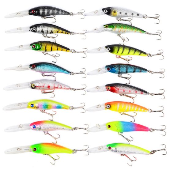 RoseFlower Fishing Lure Kits Rotating Sequins Universal Artificial Hard Bait Sets Including Spinning Lures, Minnow, Crank, Popper, VIB, Spoon Lures - Fishing Equipment for Sea Bass Salmon Cod Trout - Image 2