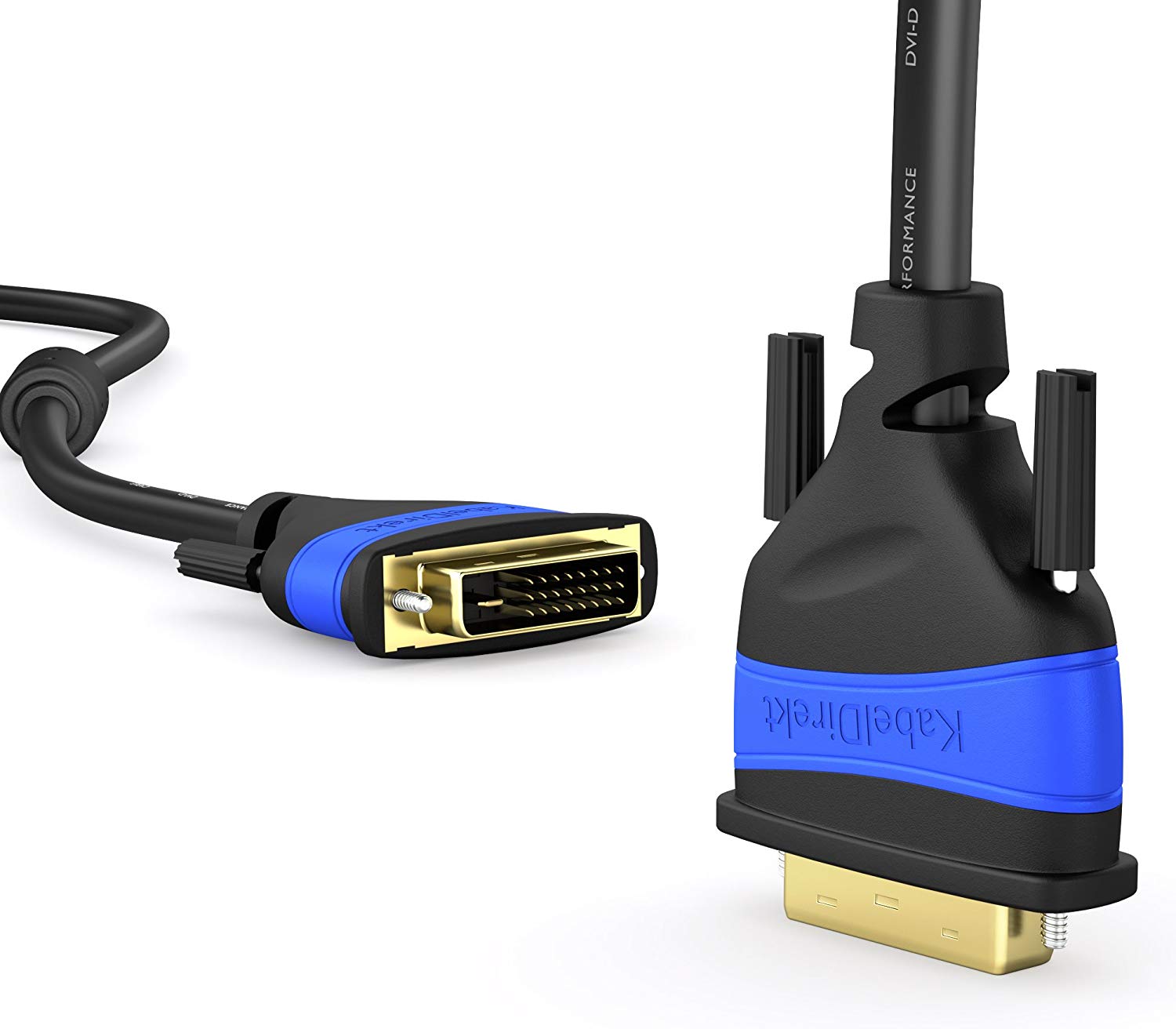 Dual Link DVI cable, with ferrite core for interference-free signal transmission, 0.5m (digital DVI-D/24+1 monitor cable - Image 4