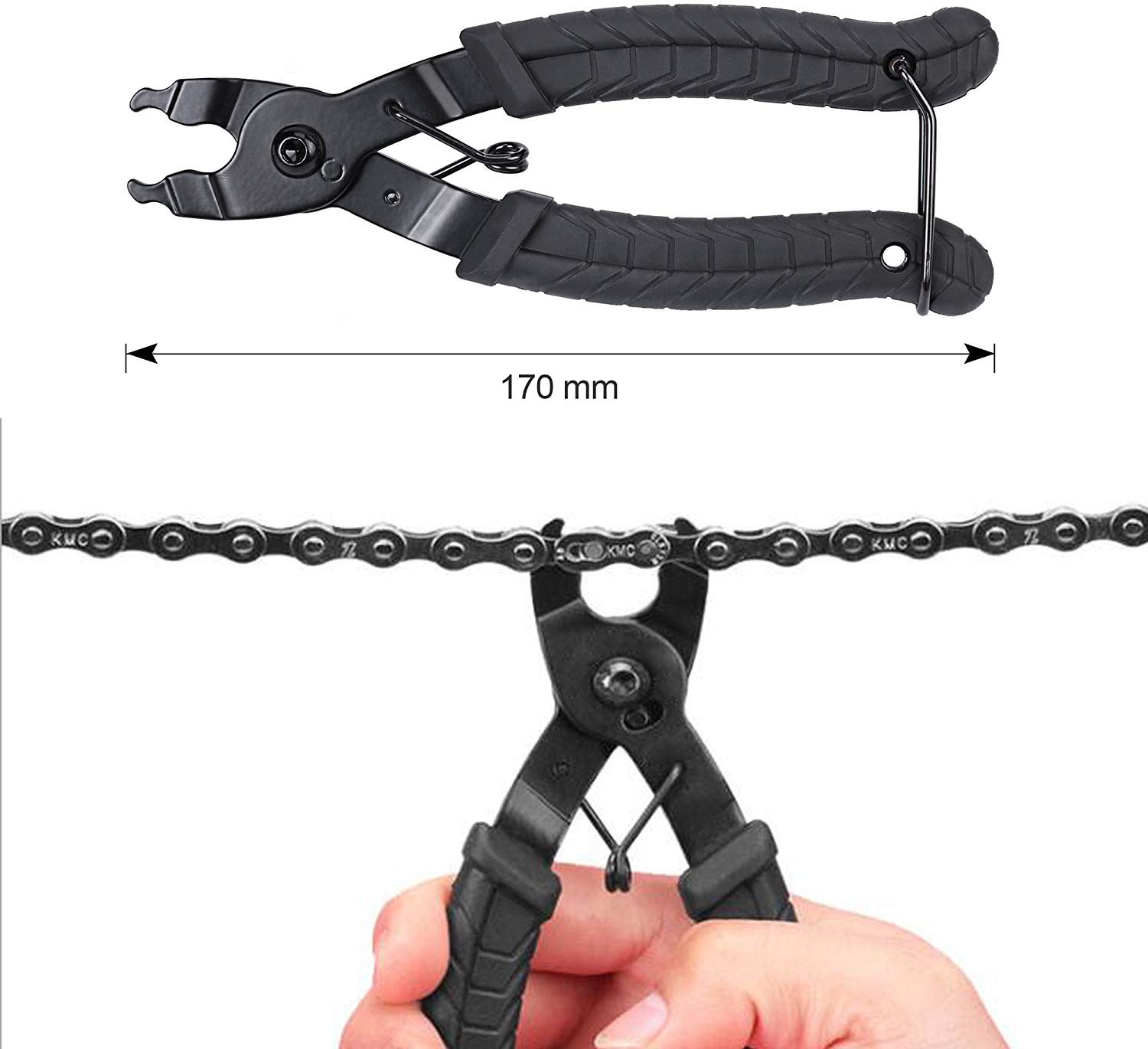 Oumers Bike Link Plier, Chain Plier Missing Link 2 in 1 Opener Closer Remover Bike Tool Compatible with all Speed Chains Repair - Image 3