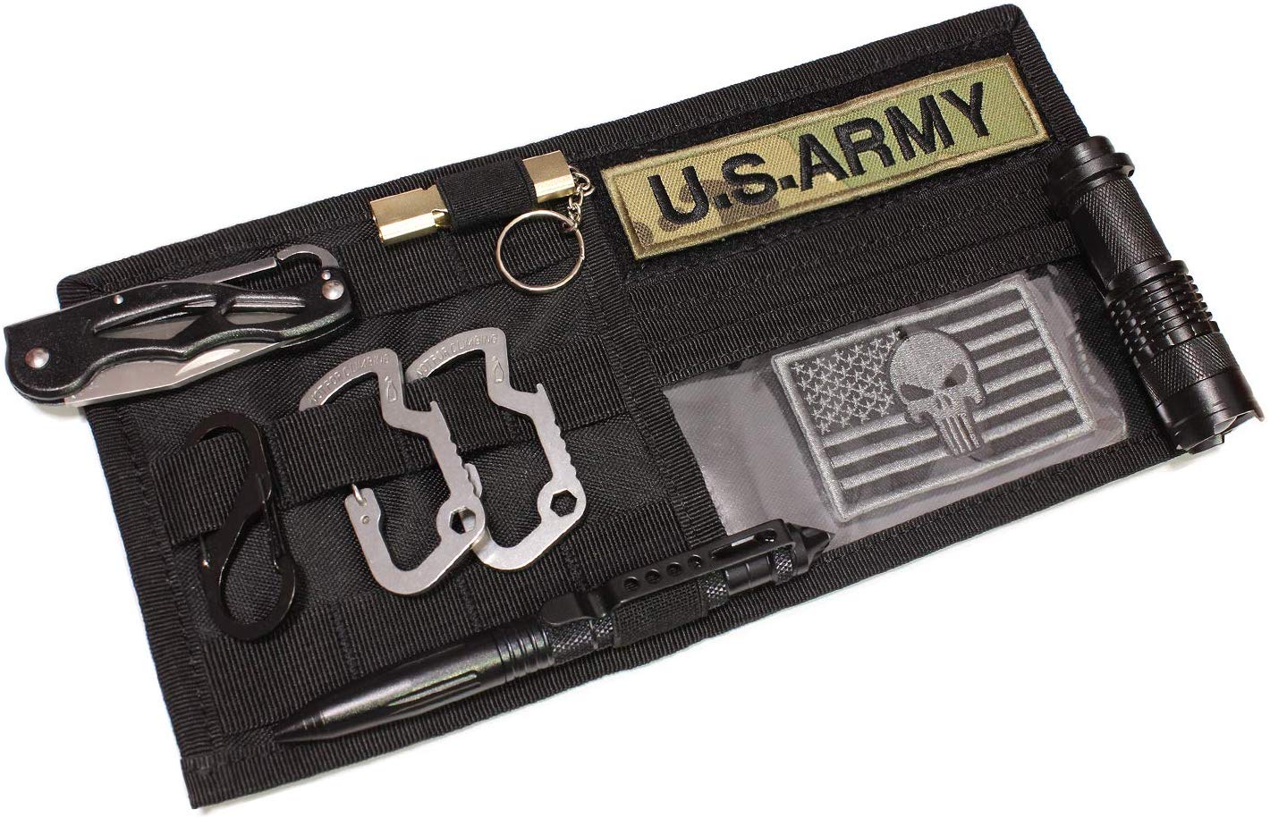WYNEX Molle Visor Panel Organizer, Tactical Car Sun Visor Cover Molle Webbing Compatible Vehicle Visor Storage Holder Pouch