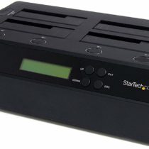 StarTech 4 Bay USB 3.0/ eSATA Hard Drive Duplicator Dock for 2.5" & 3.5" SATA/ IDE SSD HDD - Standalone 1:3 Copier Docking Station (SATDOCK4U3RE), Black