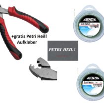 Top Leader Set 2 x Steel Wire 12 kg, 10 m, 20 Trace Crimps and Trace Crimps – Pliers & Free Petri Heil. [German Language