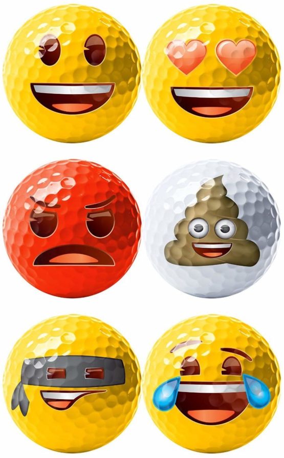 emoji Official Novelty Fun Golf Balls - 6 Pack - Choose Your - Image 2