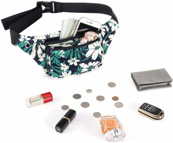 HAWEE Sport Waist Bag Fanny Pack Unisex Lightweight Bum Bag Waist Pack Fanny Bag Multicolor Running Pouch with Adjustable Belt and Headphone Jack for Men Women Outdoor Travel Hiking Jogging Cycling - Image 2