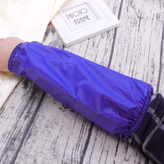 Healifty 1 Pair Waterproof Oilproof Arm Sleeves Covers Oversleeves Sleevelets Cleaning Protective Kitchen Tool Blue - Image 3