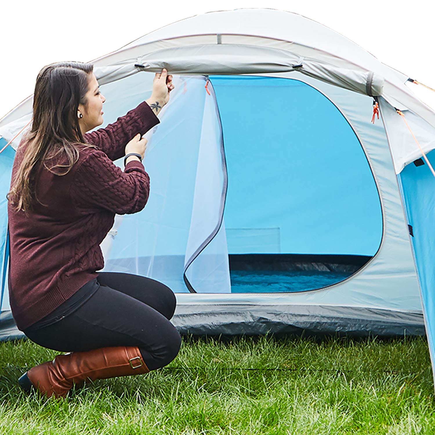 SAFACUS 3-4 Person Dome Camping Tent, Double layer, Full Waterproof Holiday Family 3 to 4 Man Tent - Image 2