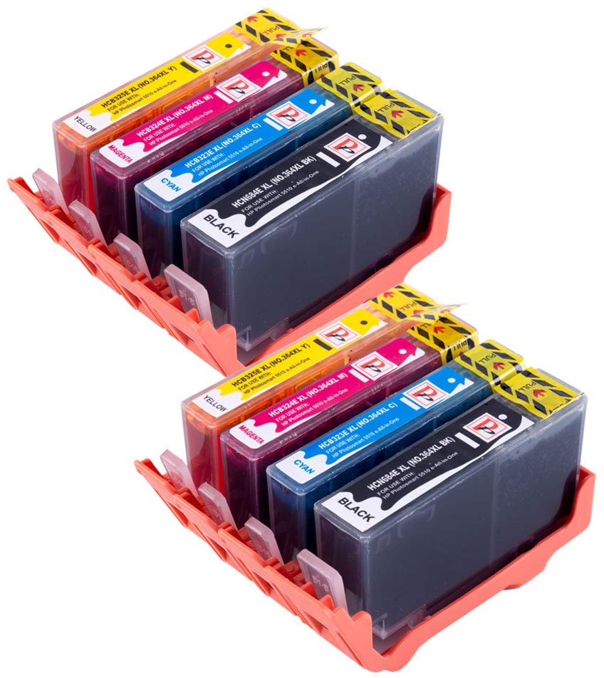 PerfectPrint Compatible Ink Cartridge Replacement for HP B109a B109n B109d B109f B110a B110c B110e B111 B210a B210c B211 C410 C410b C309a C309n C309g C310a 364XL (Black/Cyan/Magenta/Yellow, 8-pack)