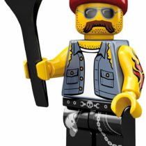 Lego 71001, minifigure motorcycle mechanic from collectable figures, series 10