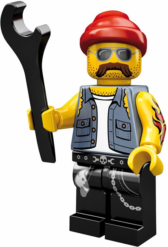 Lego 71001, minifigure motorcycle mechanic from collectable figures, series 10