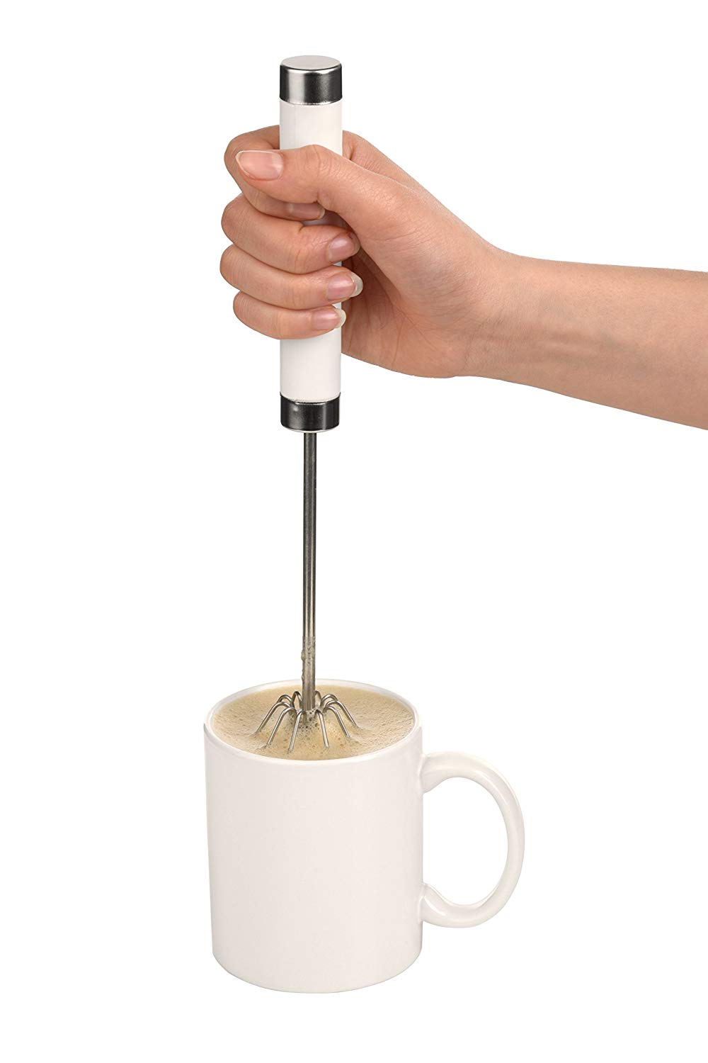 Premier Housewares 805379 Stainless Steel Press and Spin Whisks - Set of 2 Silver H30 x W7 x D7cm - Image 2