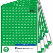 Sigel KG429 EDV Accounting Book with Copy Paper, Tax Rail 300 A4 2 x 50 Sheets with Blue Carbon Paper 5 Piece