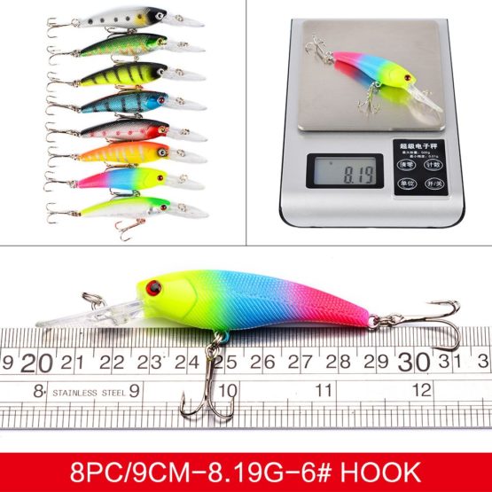 RoseFlower Fishing Lure Kits Rotating Sequins Universal Artificial Hard Bait Sets Including Spinning Lures, Minnow, Crank, Popper, VIB, Spoon Lures - Fishing Equipment for Sea Bass Salmon Cod Trout - Image 4