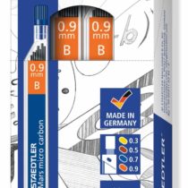 Staedtler Mars Micro 0.9 mm B Refill Lead for Mechanical Pencils (Pack of 12 Tubes)