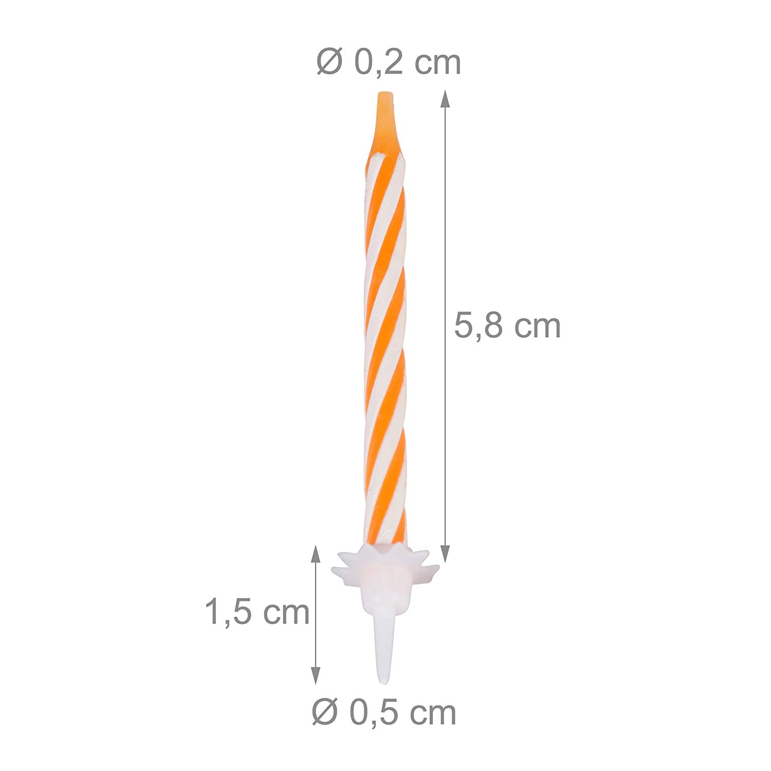 Relaxdays Set of 102 Colourful Birthday Candles with 50 Holders, Candles for Cakes Party Decoration, Party Candles, 6 cm - Image 4