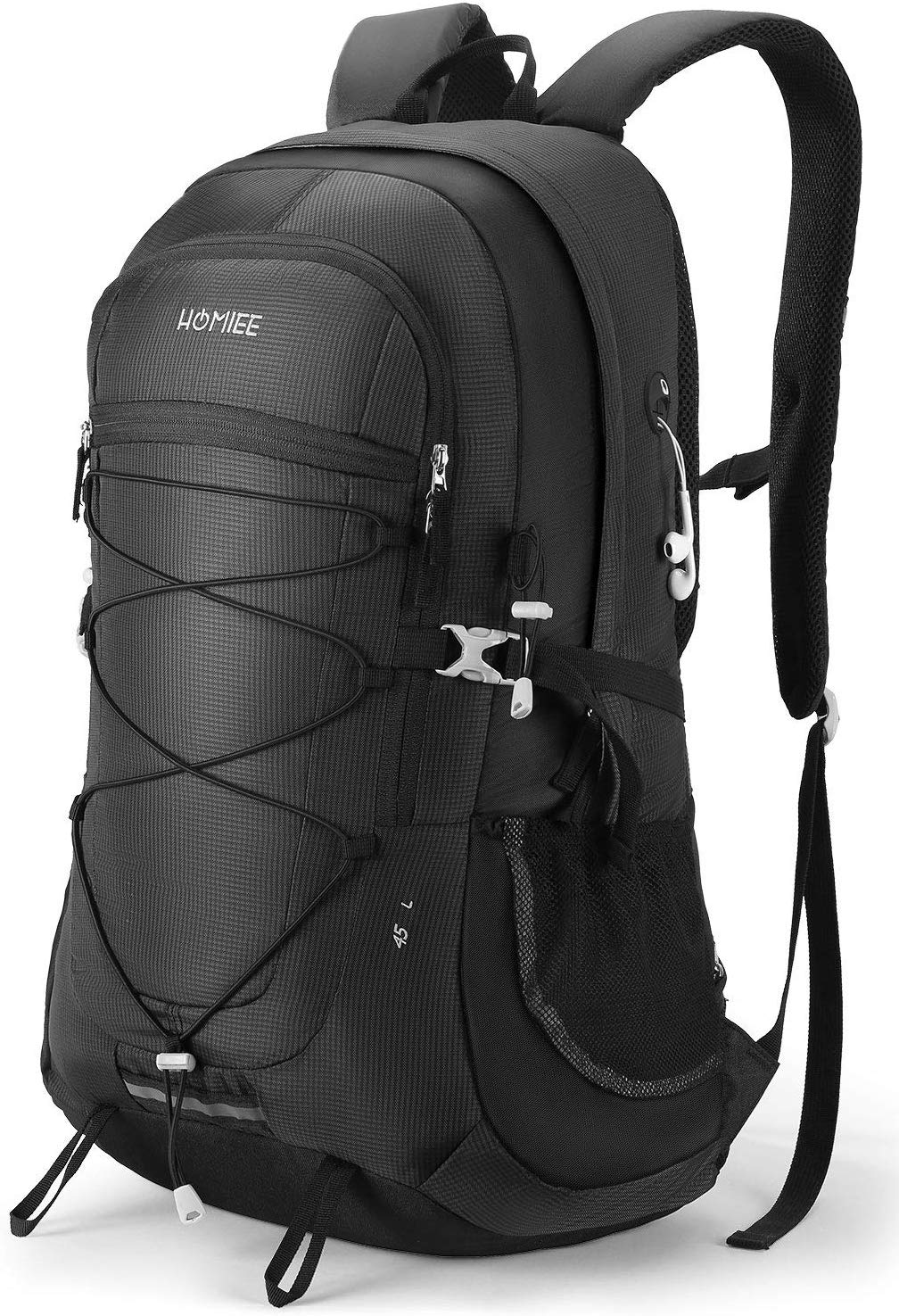 HOMIEE 45L Hiking Backpack Waterproof Rucksack for Men Women-Durable Travel Daypack Lightweight Camping Bag for Outdoor Sports Walking,Trekking,Camping,Skiing
