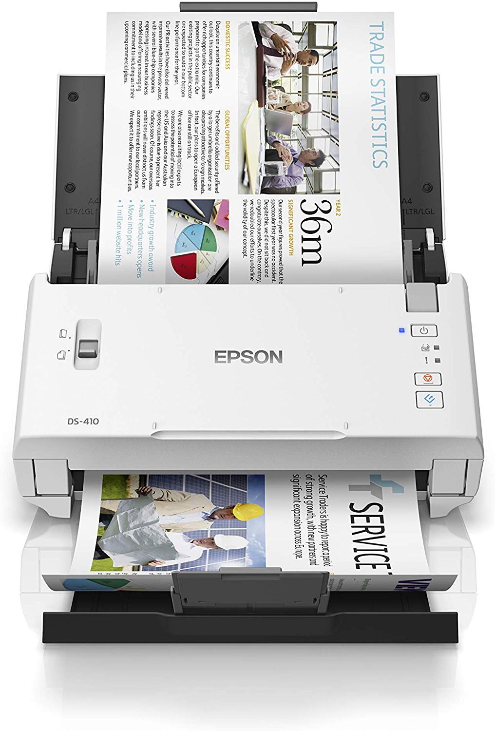 Epson Workforce DS-410 Desktop Sheetfed Business Scanner - 26PPM - USB - Image 2