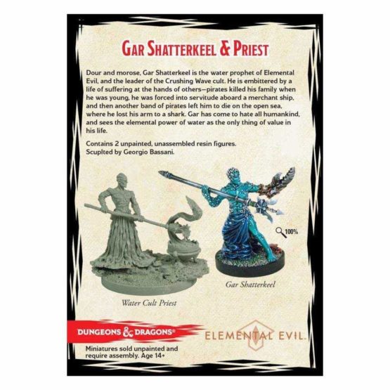 Gale Force Nine GF971041 Temple of Elemental Evil Gar Shatterkeel and Priest 2 Figures Toy - Image 2