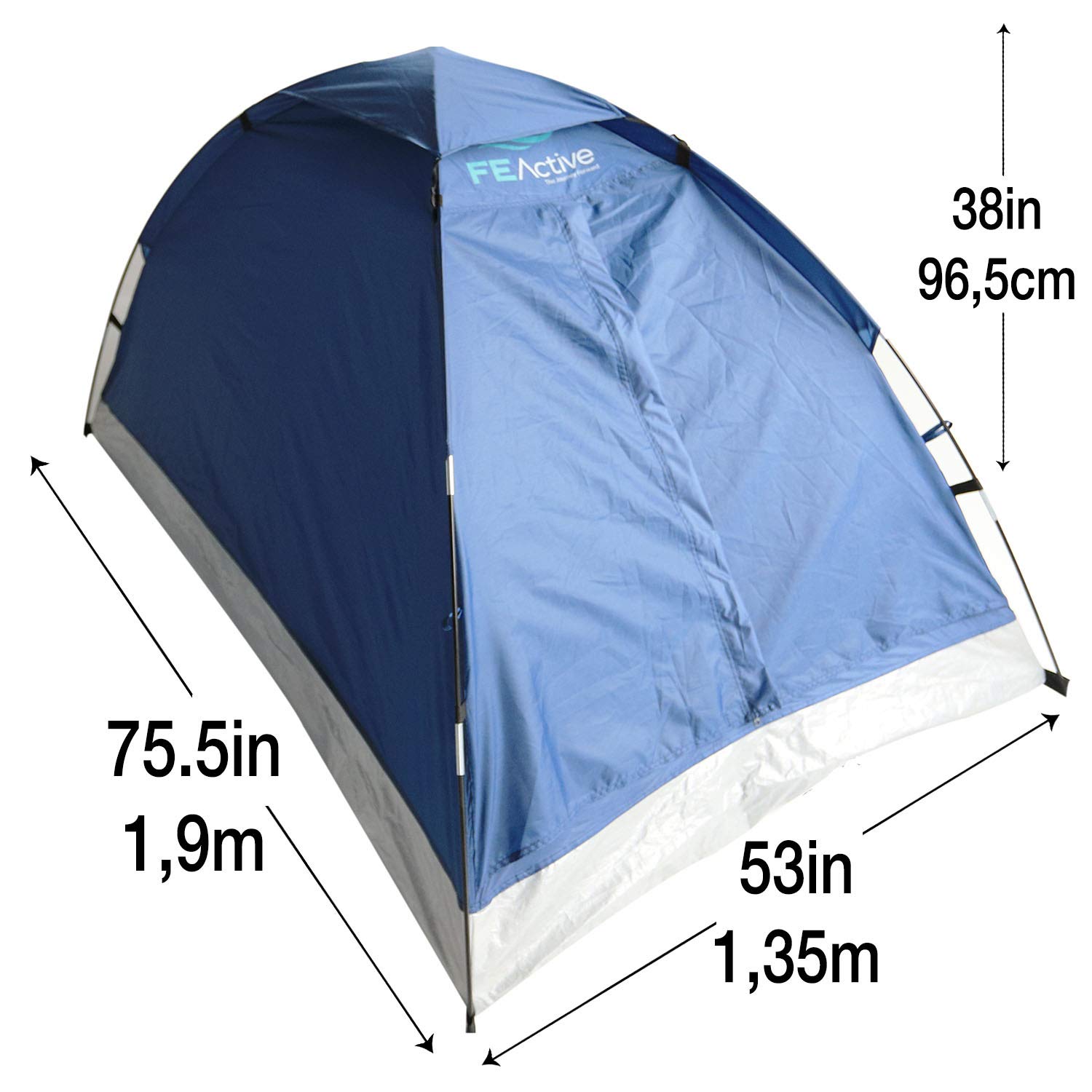 FE Active 2 Person Camping Tent, 2022 Upgraded Design Summer Pop Up Tent 1 to 2 Person Tent Lightweight, Compact - Image 2