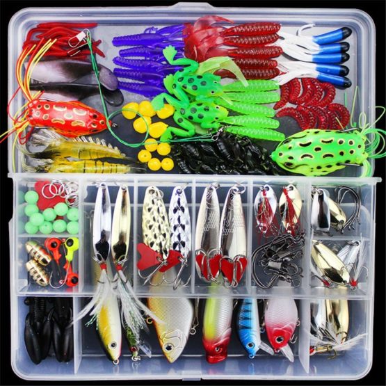 CHSEEO Fishing Lure Kits 141pcs Fishing Lure Set Fishing Baits Kit With Fishing Tackle Box Including Spoons Swimbaits Crankbaits Spinnerbaits Artificial Lures for Freshwater Saltwater Fishing #3 - Image 2