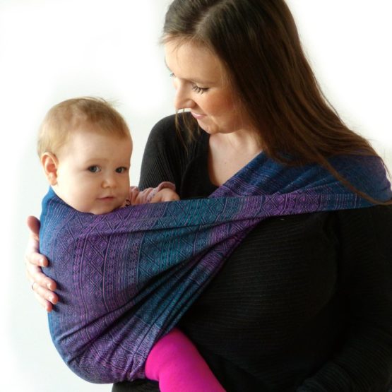Didymos Woven Baby Wrap, Prima Sole Occidente, Size 6, 470 cm, Blue - Image 3