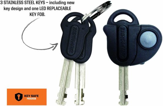 Kryptonite Unisex's Evolution Chain Lock, Black/Orange, 10mm x 90cm - Image 3