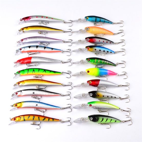 CHSEEO Fishing Lure Kits 20pcs Fishing Lure Set Fishing Baits Kit With Fishing Tackle Box Including Wobblers Swimbaits Crankbaits Spinnerbaits Artificial Lures for Freshwater Saltwater Fishing #3 - Image 2