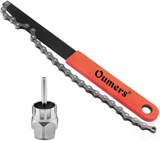 Oumers Upgrade Bike Chain Wheel Tool, Sprocket Remover/Chain Whip with Cassette/Rotor Lockring Removal Tool Pack
