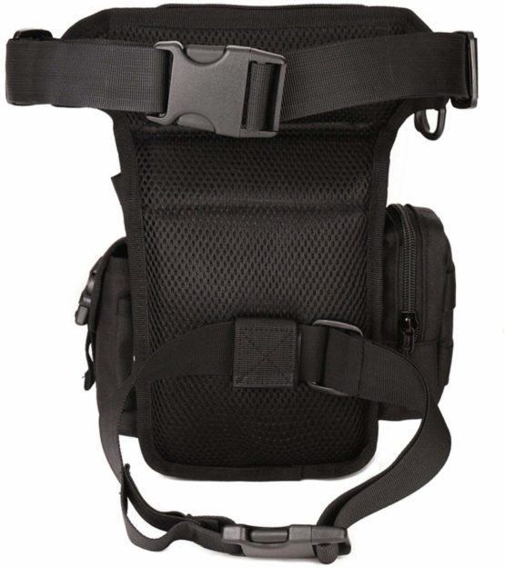 HUNTVP Military Tactical Molle Drop Leg Bag Utilitary Pouch Cross Over Leg Rig Thigh Pack for Motorcycle Cycling Riding Outdoors Camping - Image 2