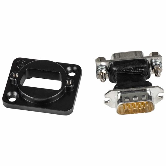 Neutrik 15 pole D-SUB feedthrough, male to female, black D-shape housing - Image 3