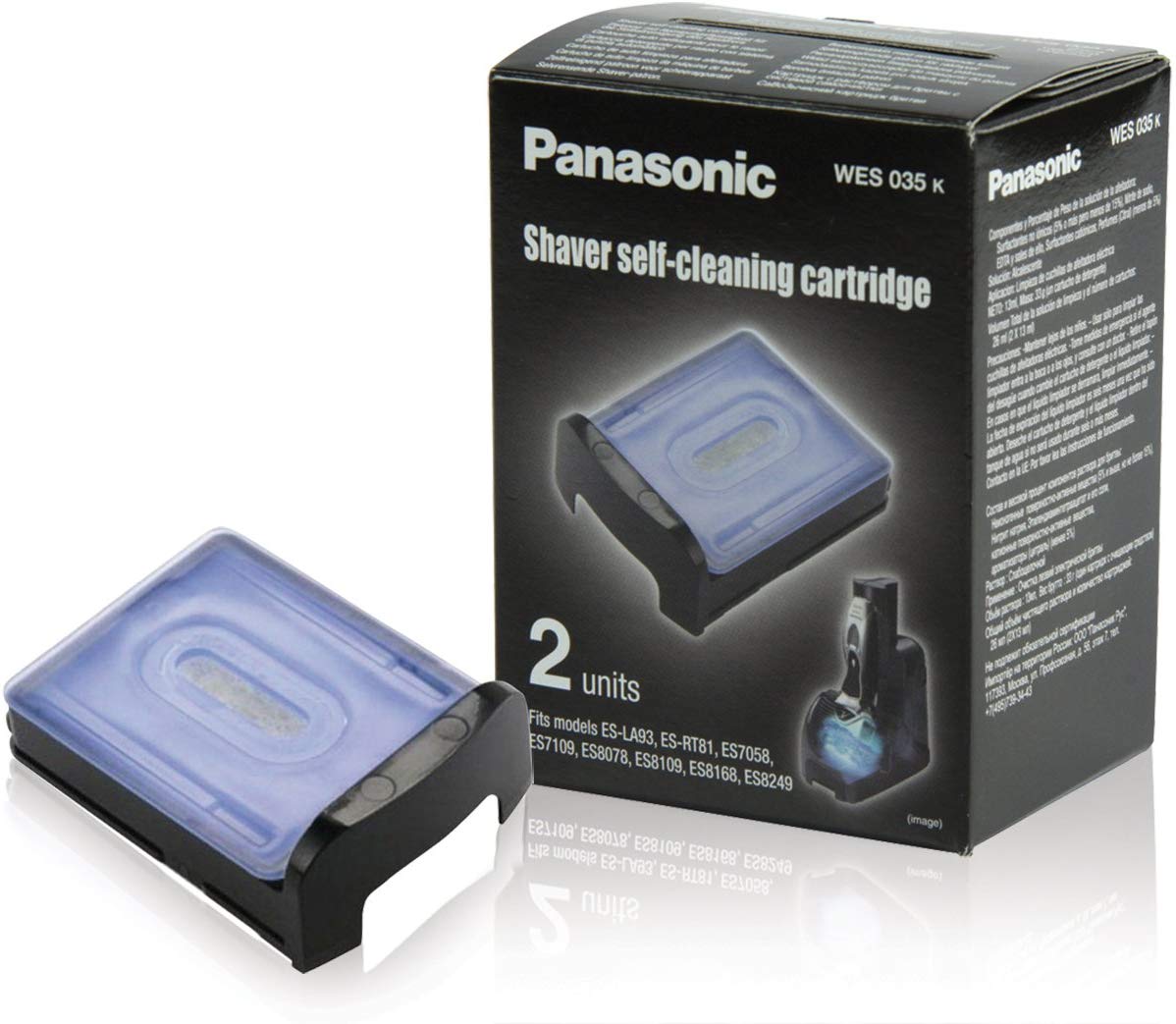 Panasonic Shaver self-cleaning cartridge fits models ES8168, ES8078, ES7058, Black, Universal - Image 2