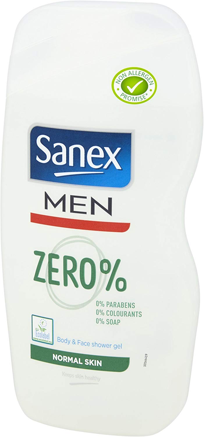 Sanex Men Zero Body & Face Shower Gel for Normal Skin, 500 ml BigaMart
