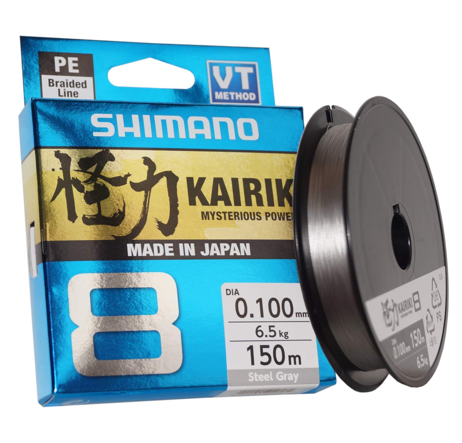 Line Kairiki 8 150 m 0.28 mm 29 kg Steel Grey, 0.28mm / 29.3kg, 150m