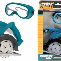 Toi-Toys 38033A Power 38033A-Scie circulaire avec lunettes sécurité, jeu de Pour Enfants Jouets Tool for Children, Multicolored
