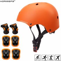 KORIMEFA Kids Bike Helmet Toddler Helmet Skateboard Protective Gear Set for Age 3-13 Boys Girls Children Knee Pads Elbow Pads Wrist Guards for Roller Skate Cycling Scooter