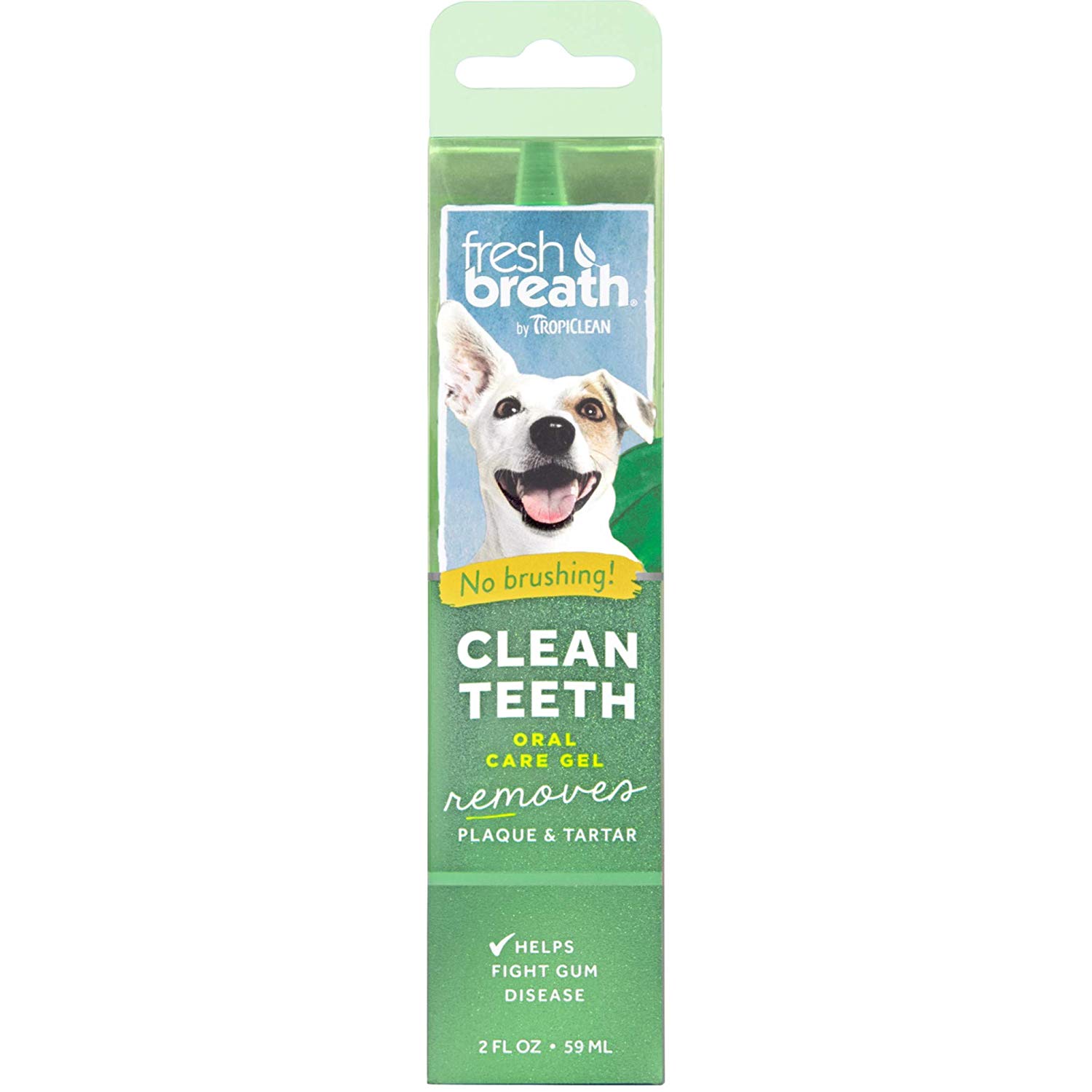 TropiClean Fresh Breath Dog Teeth Cleaning Gel, No Brushing Dental Care, Breath Freshener Oral Care