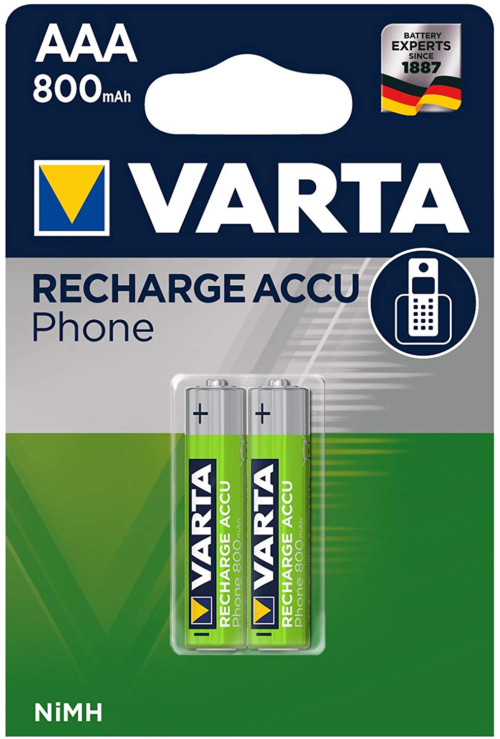 VARTA Batteries AA, rechargeable, pack of 2, Recharge Accu Solar, Akku, 800 mAh Ni-MH, ready to use, designed for solar garden lights - Image 2