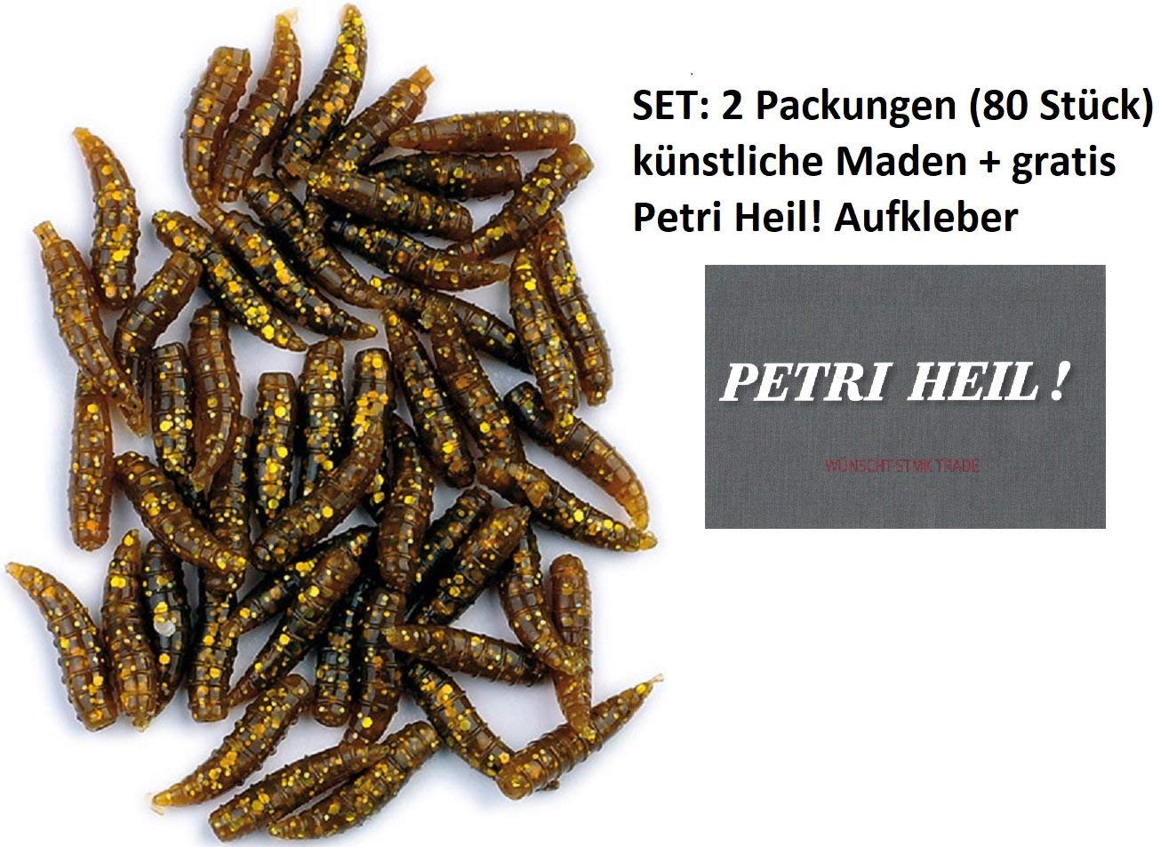 blntackle76 Behr Art Maggots Set of 2 Packs (80 in Total) Bronze Brown Glitter, bronze, brown