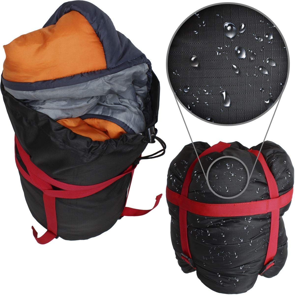 CampTeck U6954, Lightweight Compression Bag Stuff Sack Water Resistant Compression Sack for Sleeping Bag Clothes Storage - Image 3