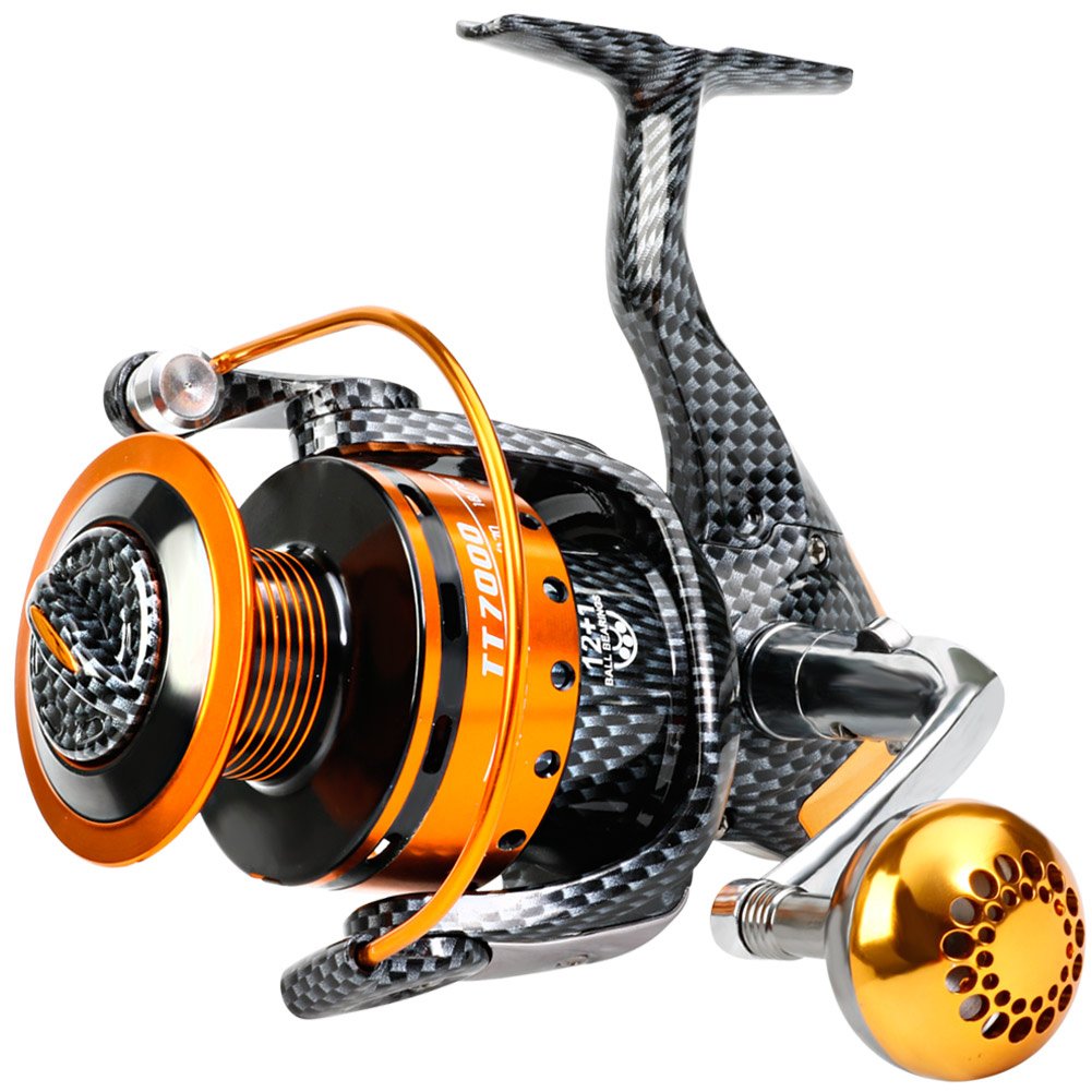 Sougayilang Fishing Reels- 12+1 BB, Light and Smooth Spinning Reels, Powerful Carbon Fiber Drag, Salt and Freshwater Fishing